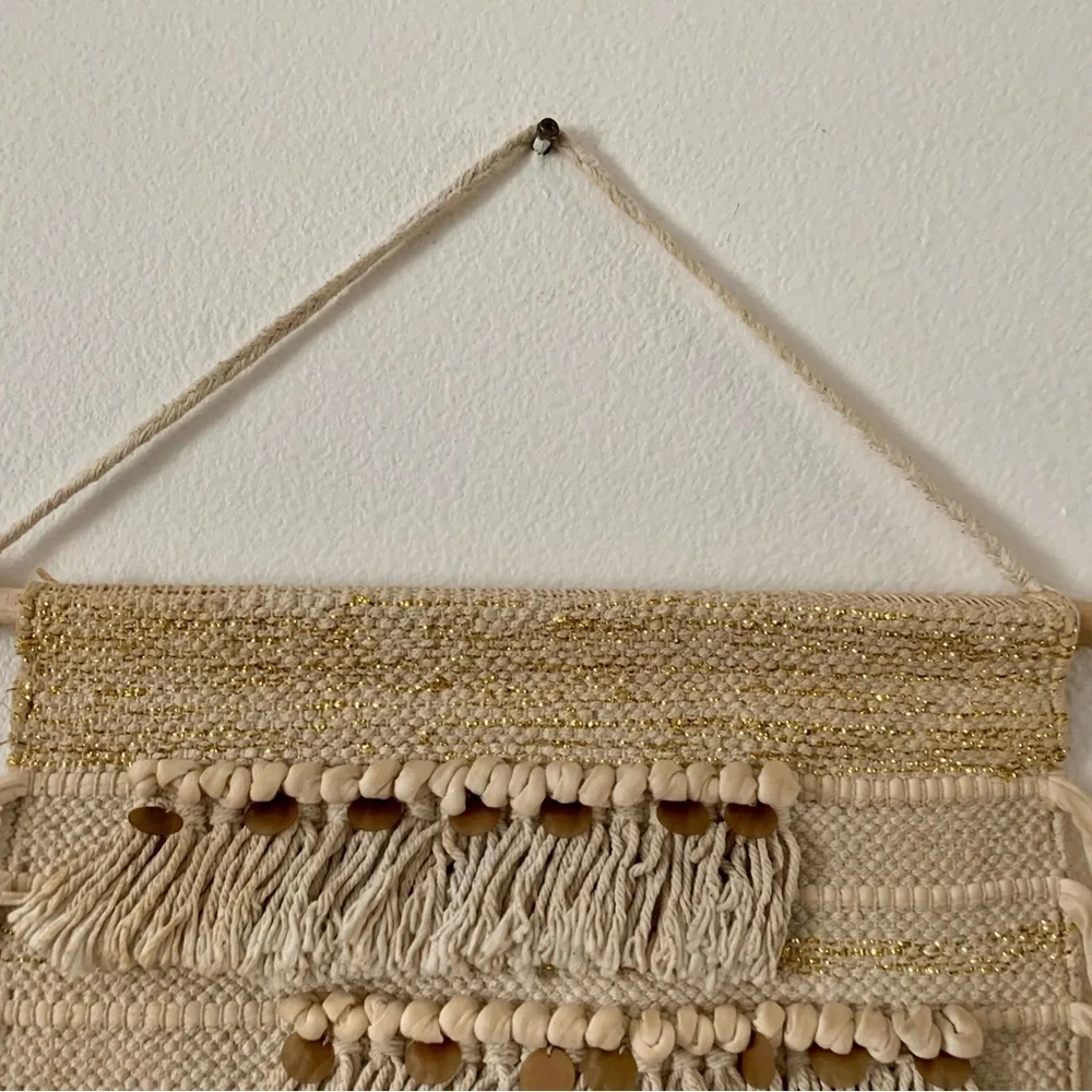 Karma living wall boho chic Macrame Bubble Fabric Art wall hanging 15/32”